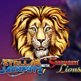Stellar Jackpots with Serengeti Lions logo by Lightning Box Game at Casino Prestige